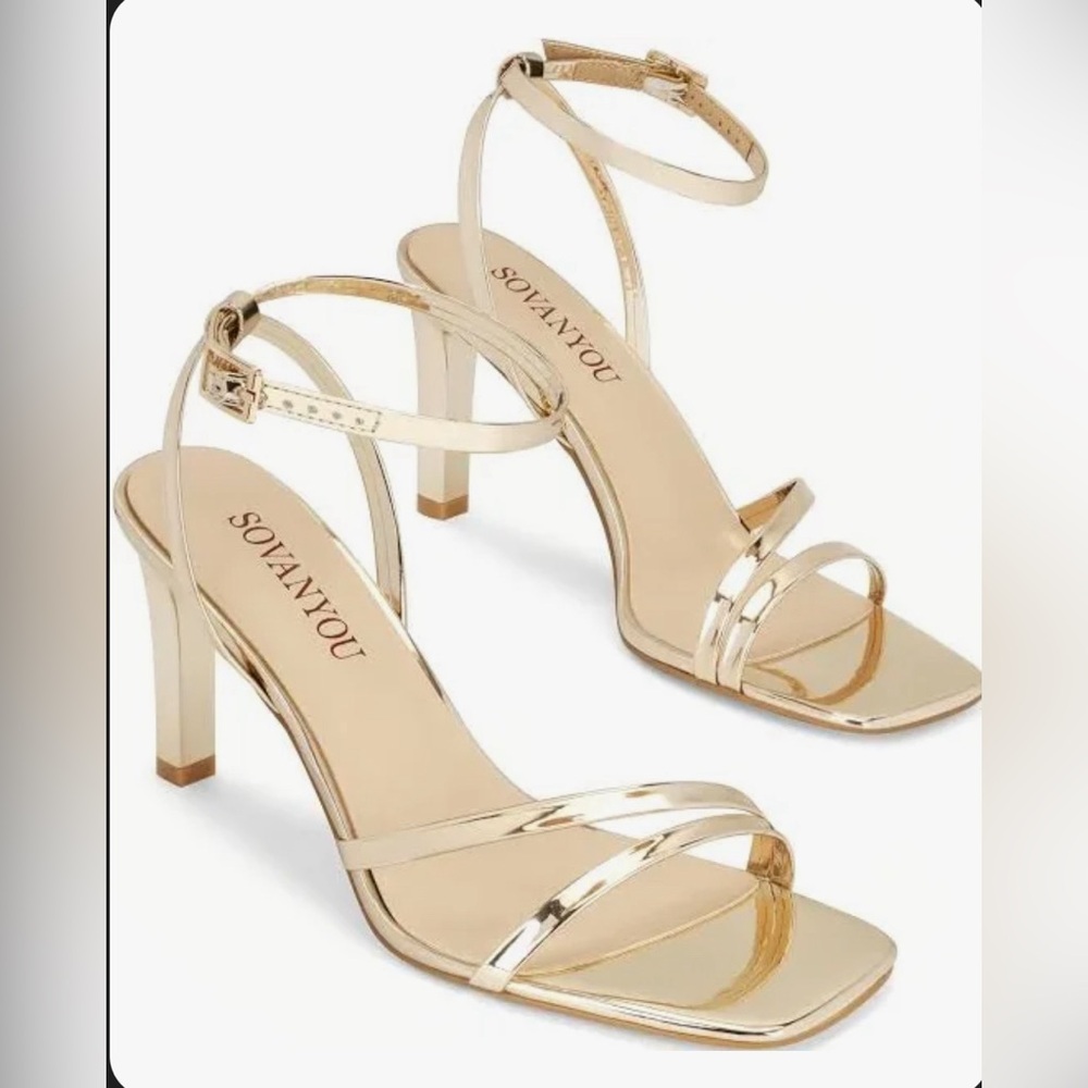 Gold Strap Heels